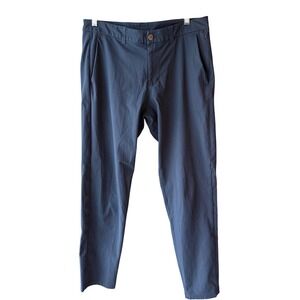 Lululemon Commission Pants Navy 34 Slim Fit Performance Chino Golf Athleisure‎